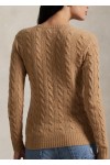Cable-Knit Wool-Cashmere V-Neck Jumper