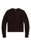 Cable-Knit Wool-Cashmere Cardigan