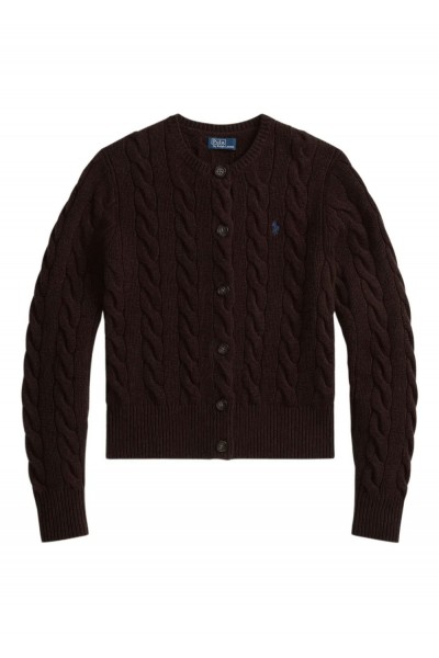 Cable-Knit Wool-Cashmere Cardigan