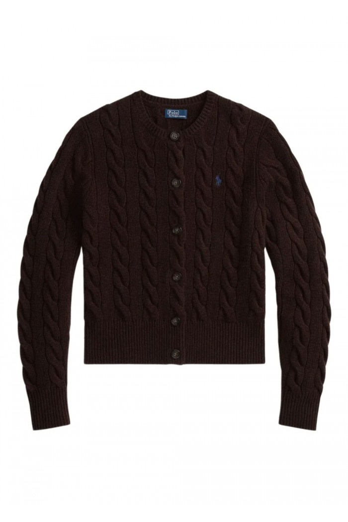 Cable-Knit Wool-Cashmere Cardigan