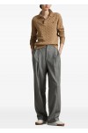cable-knit polo sweater