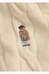 Polo Bear Cable-Knit Wool-Blend Scarf