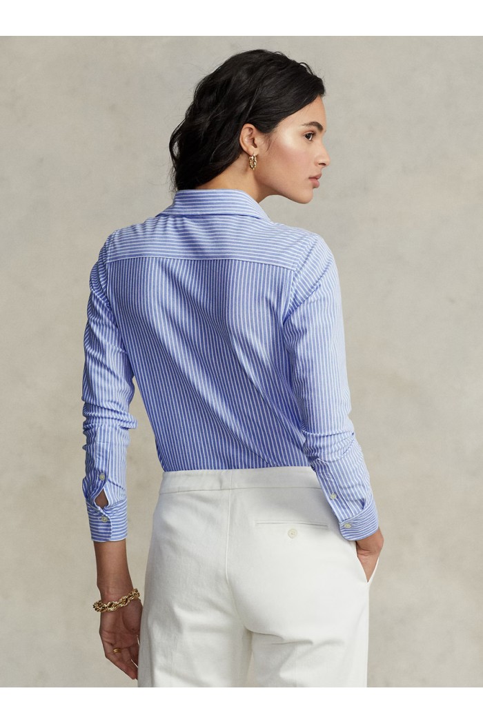 Striped Knit Oxford Shirt