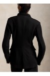 Double-Breasted Knit Blazer
