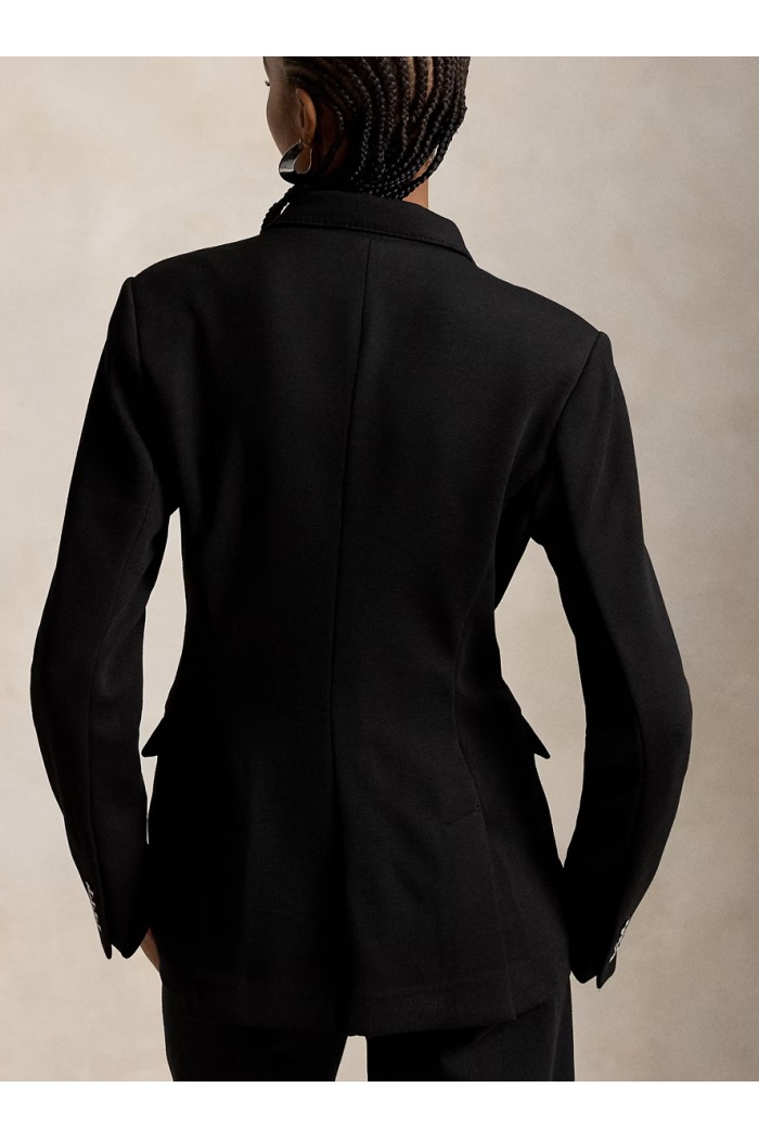 Double-Breasted Knit Blazer