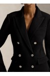 Double-Breasted Knit Blazer