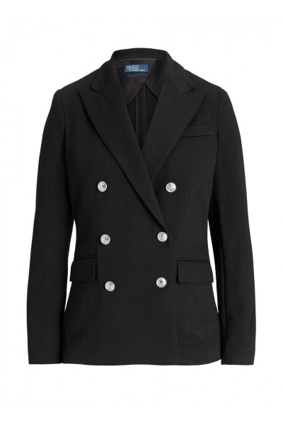 Double-Breasted Knit Blazer