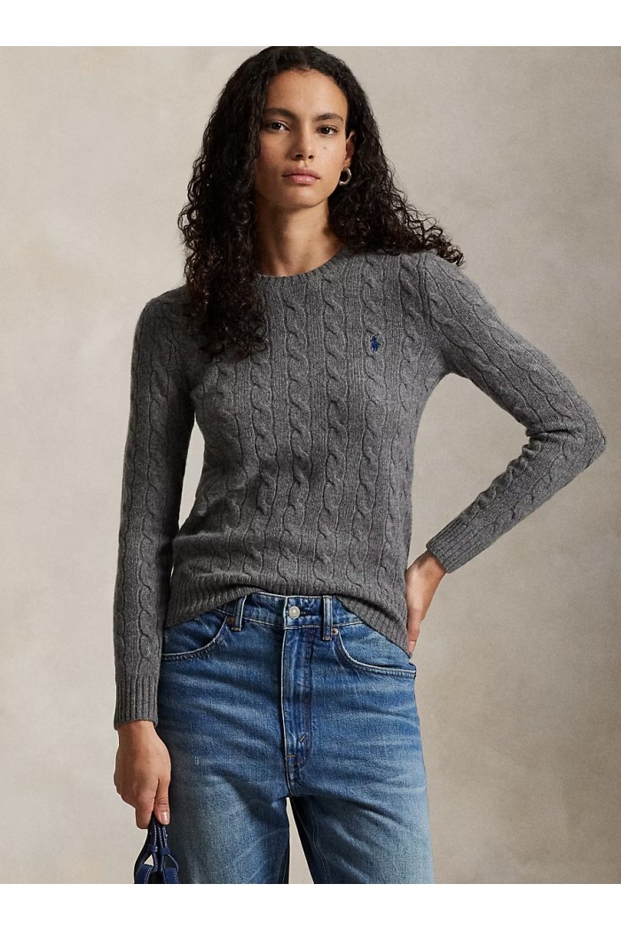 Cable Wool-Cashmere Crewneck Jumper
