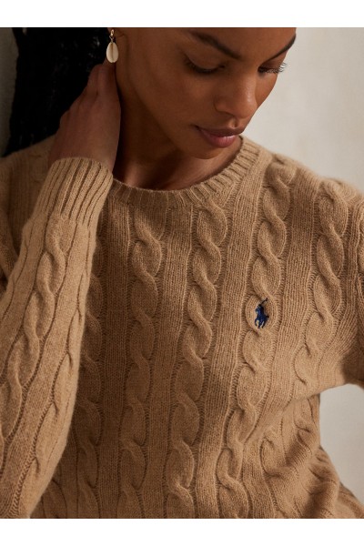 Cable Wool-Cashmere Crewneck Jumper