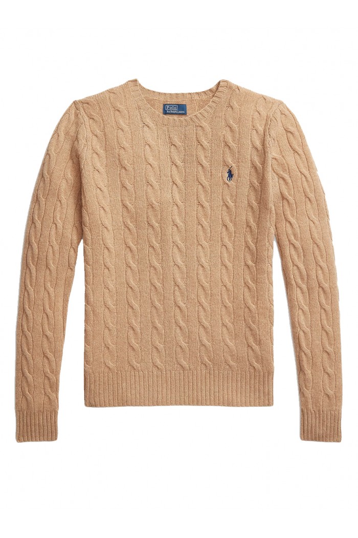 Cable Wool-Cashmere Crewneck Jumper