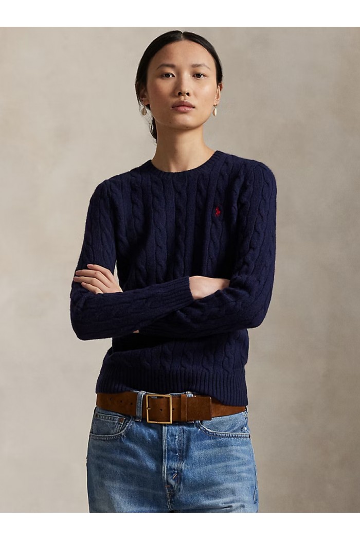 Cable Wool-Cashmere Crewneck Jumper