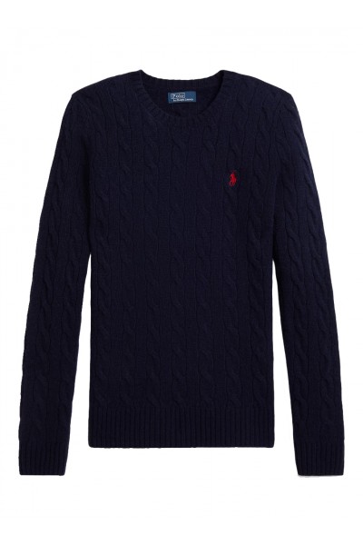 Cable Wool-Cashmere Crewneck Jumper