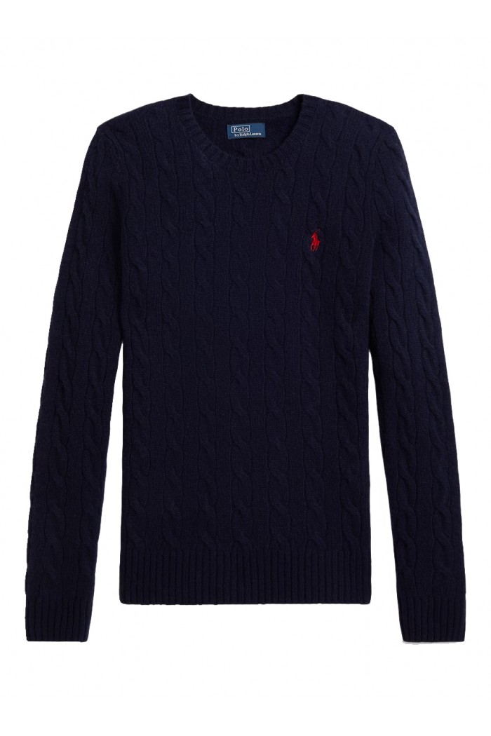 Cable Wool-Cashmere Crewneck Jumper