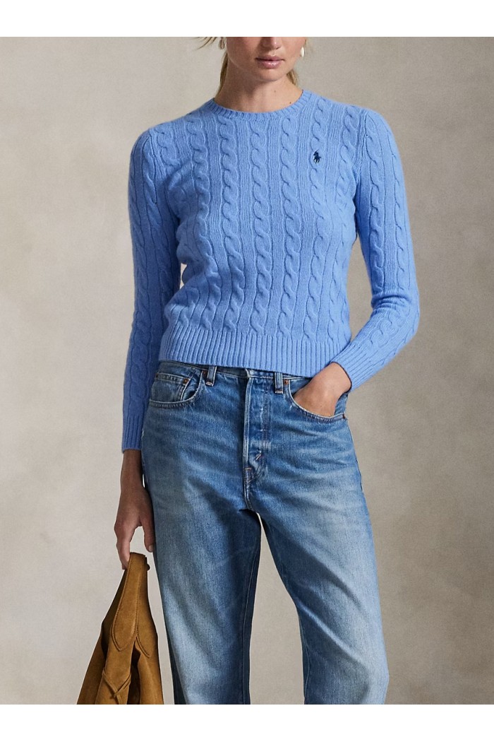 Cable Wool-Cashmere Crewneck Jumper