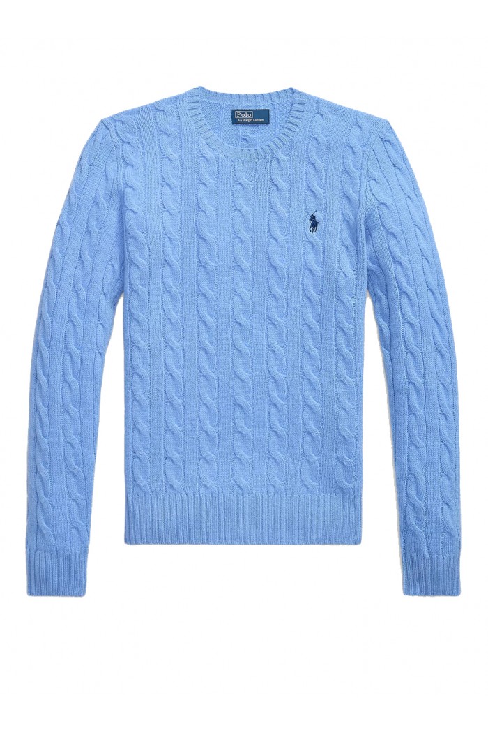 Cable Wool-Cashmere Crewneck Jumper