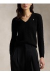 Cable-Knit Wool-Cashmere V-Neck Jumper
