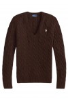 Cable-Knit Wool-Cashmere V-Neck Jumper