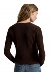 Cable-Knit Wool-Cashmere V-Neck Jumper