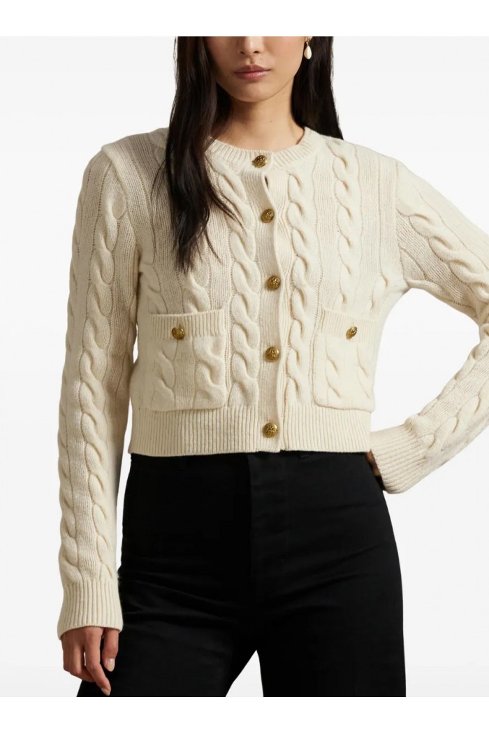cable-knit cardigan