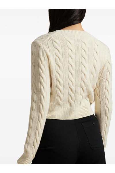 cable-knit cardigan