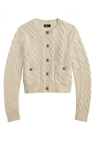 cable-knit cardigan