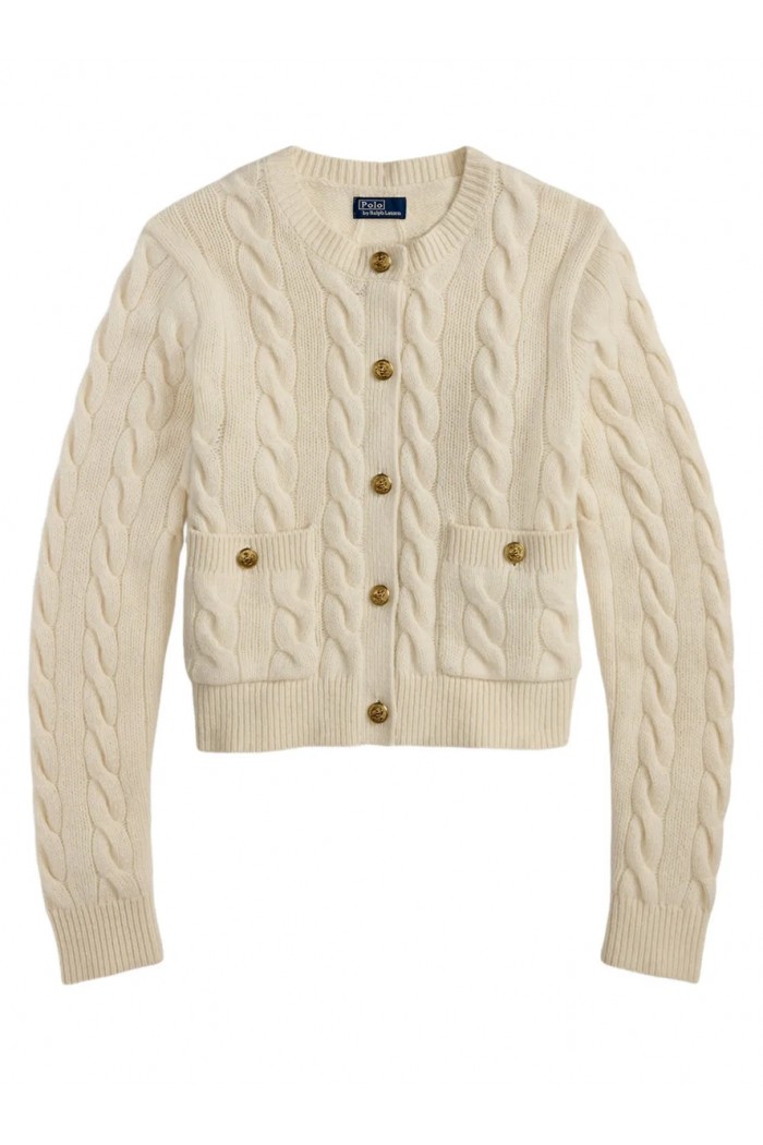 cable-knit cardigan