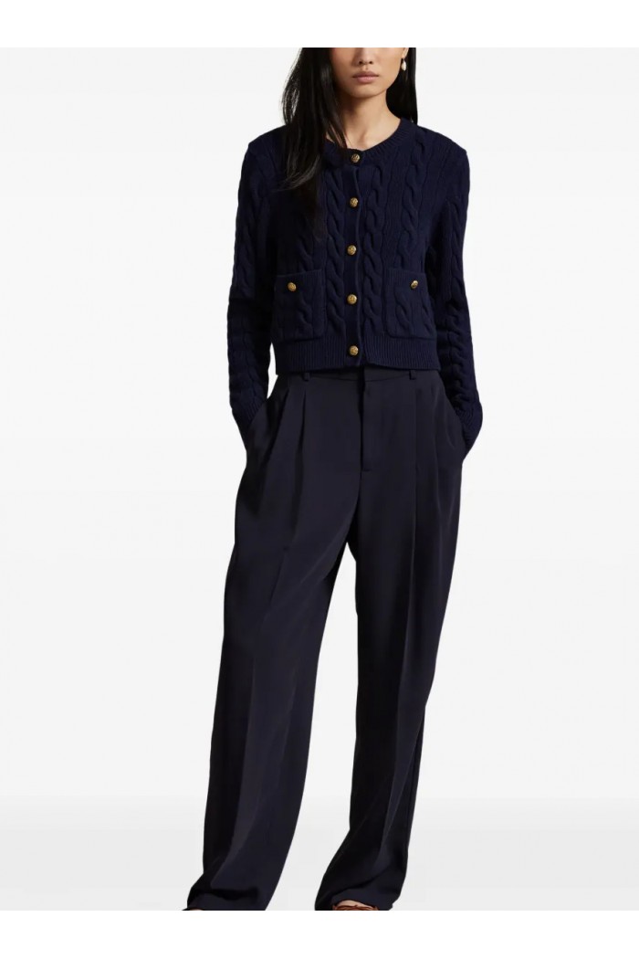 cable-knit cardigan