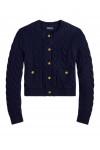 cable-knit cardigan