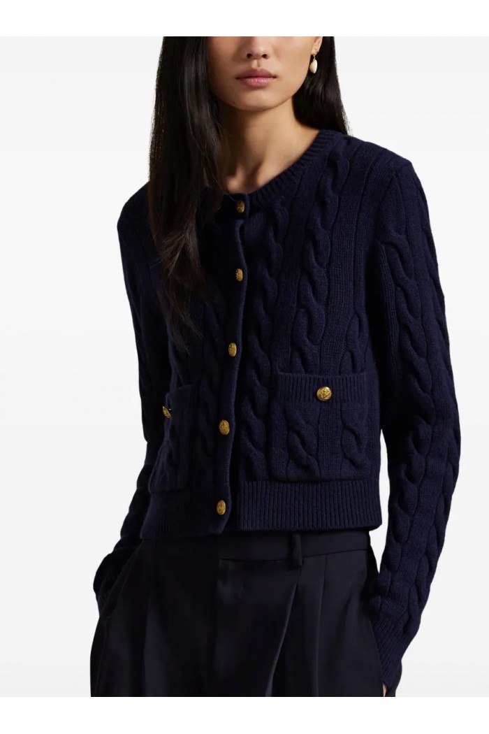 cable-knit cardigan