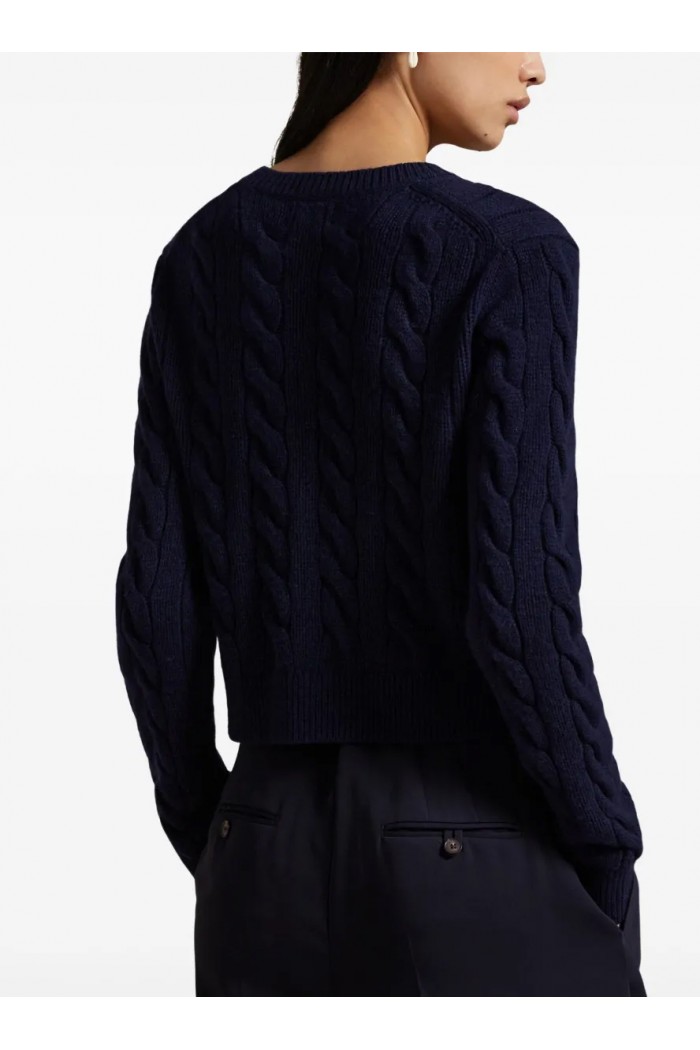 cable-knit cardigan