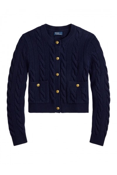 cable-knit cardigan