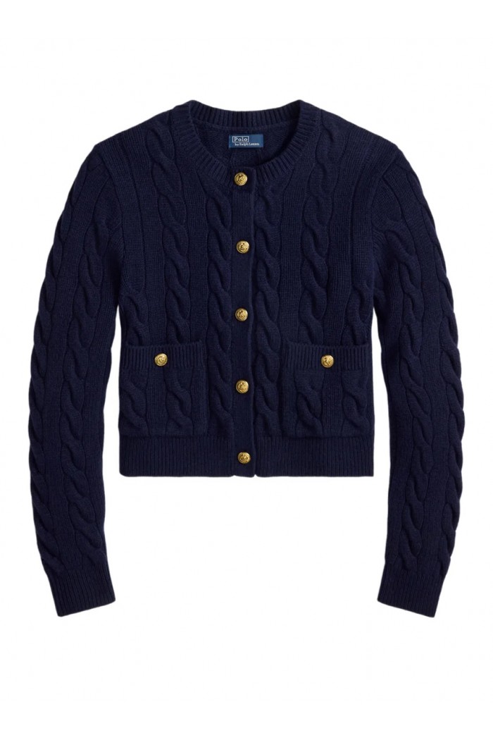 cable-knit cardigan