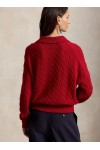 Cable Wool-Cashmere Polo-Collar Jumper