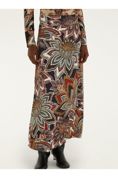 tapestry flowers maxi skirt