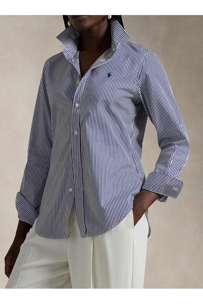 Slim Fit Striped Cotton Shirt