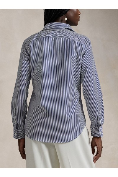 Slim Fit Striped Cotton Shirt