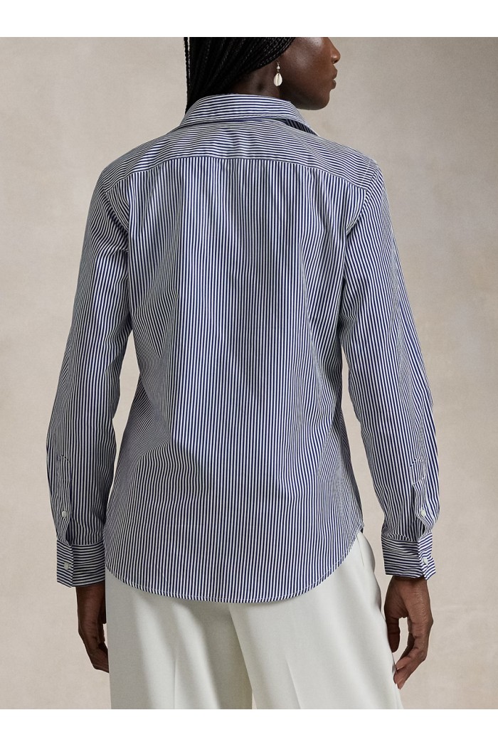 Slim Fit Striped Cotton Shirt