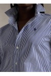 Slim Fit Striped Cotton Shirt