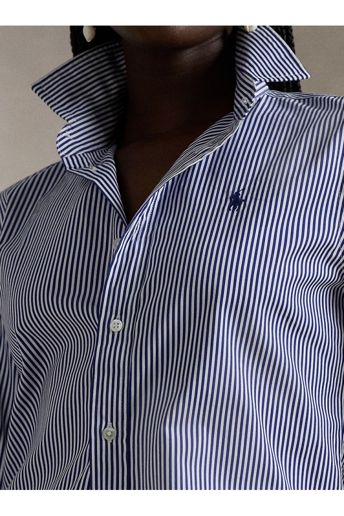 Slim Fit Striped Cotton Shirt