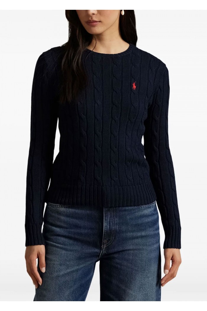 Cable-Knit Cotton Crewneck Jumper