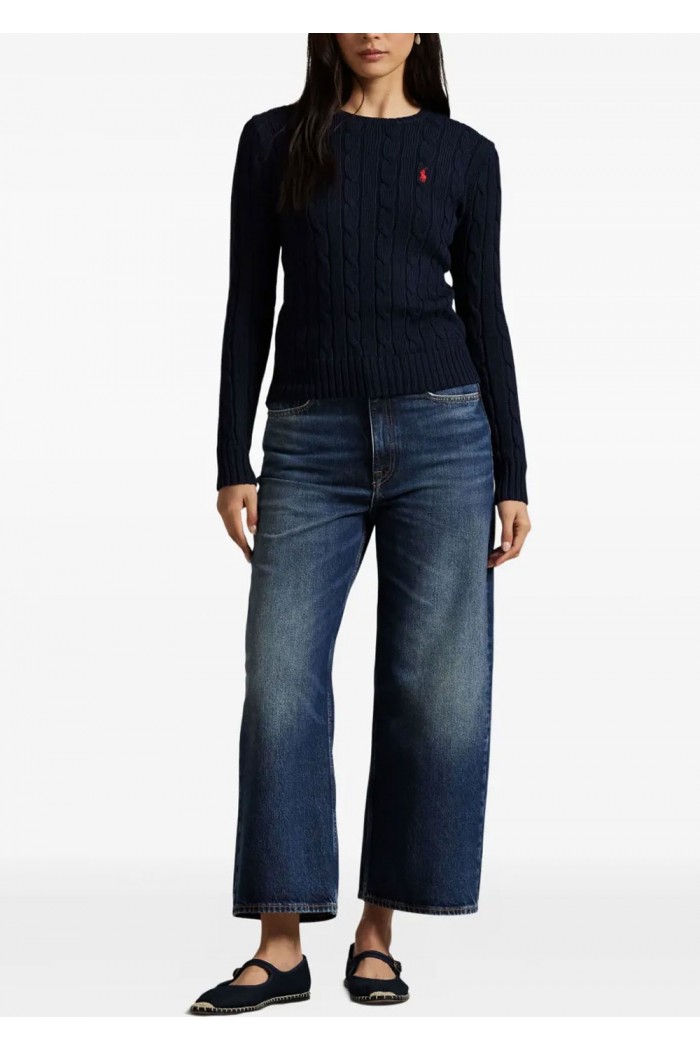 Cable-Knit Cotton Crewneck Jumper