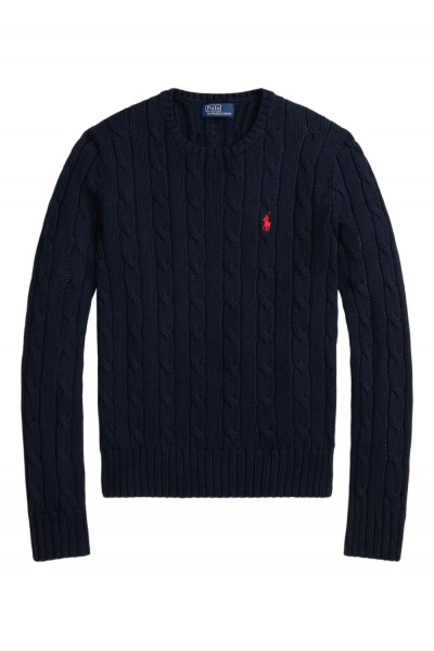 Cable-Knit Cotton Crewneck Jumper