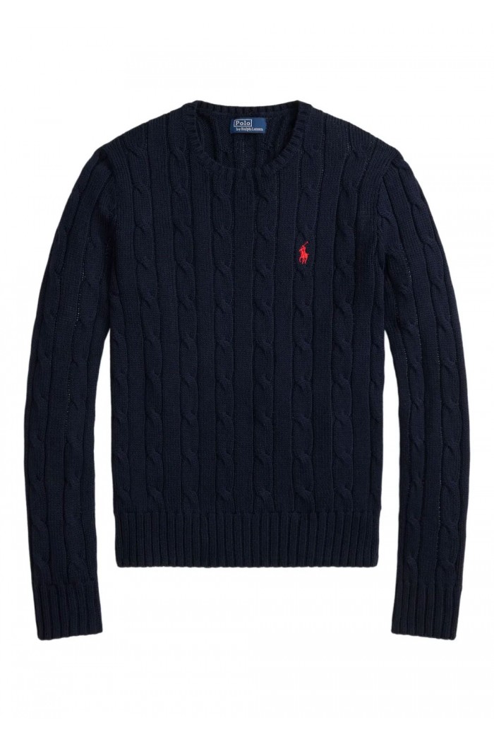 Cable-Knit Cotton Crewneck Jumper