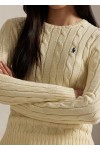 Cable-Knit Cotton Crewneck Jumper