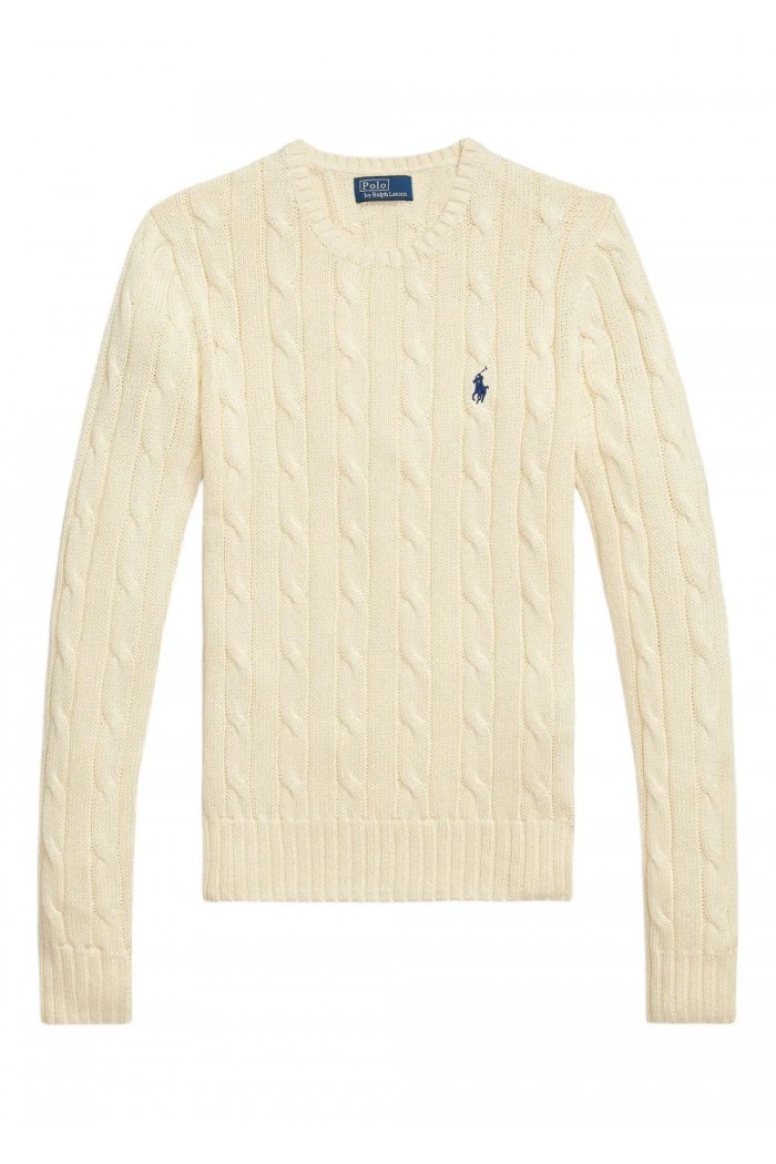 Cable-Knit Cotton Crewneck Jumper
