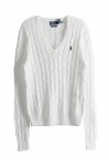 Cable-Knit Cotton V-Neck Jumper