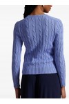 Cable-Knit Cotton V-Neck Jumper