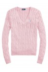 Cable-Knit Cotton V-Neck Jumper