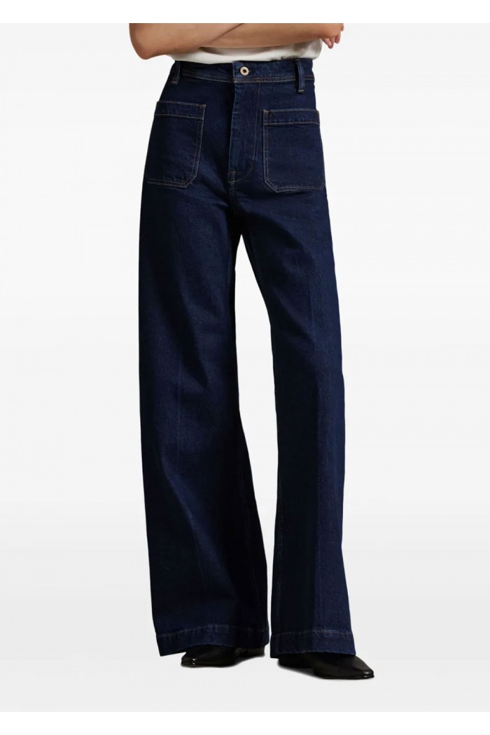 high-rise flared jeans