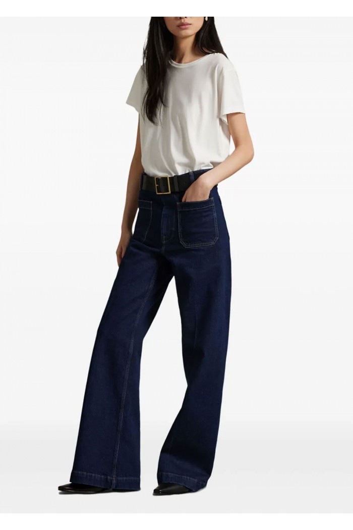 high-rise flared jeans
